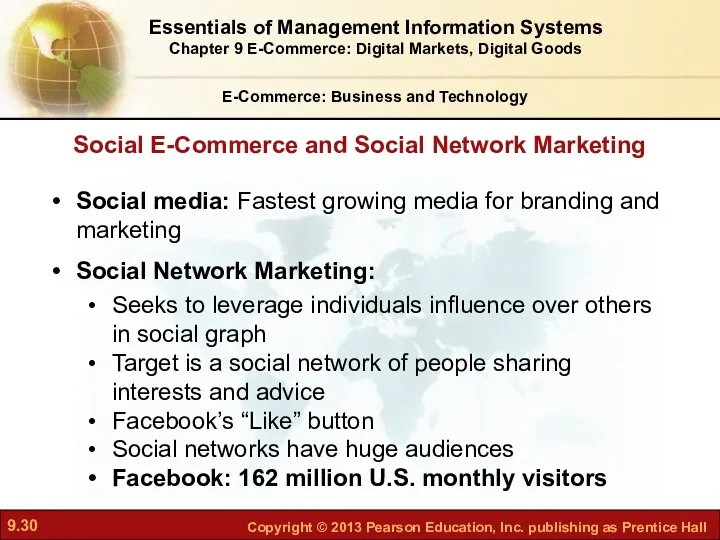 Social E-Commerce and Social Network Marketing Social media: Fastest growing media