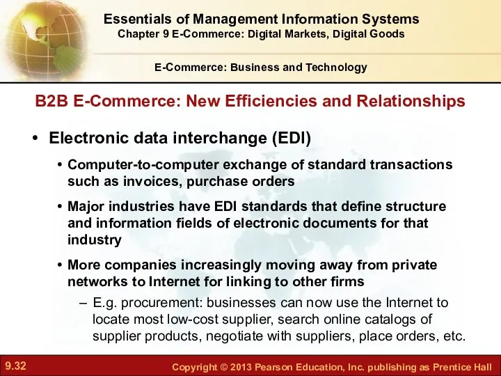 B2B E-Commerce: New Efficiencies and Relationships E-Commerce: Business and Technology Essentials
