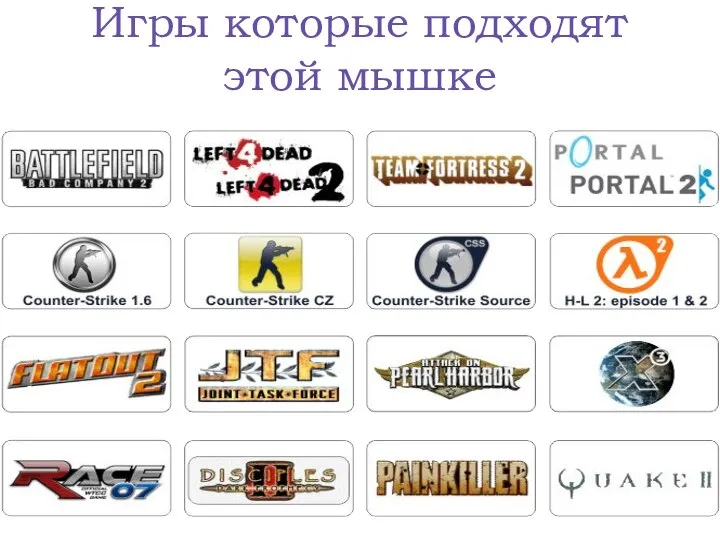 Игры которые подходят этой мышке