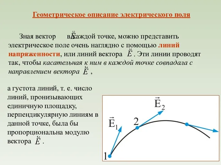 Геометрическое описание электрического поля