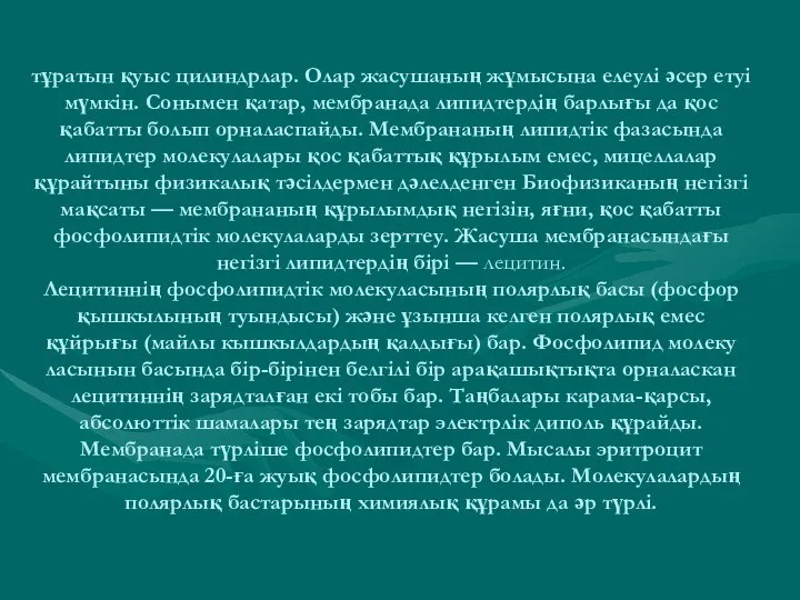 тұратын қуыс цилиндрлар. Олар жасушаның жұмысына елеулі әсер етуі мүмкін. Сонымен