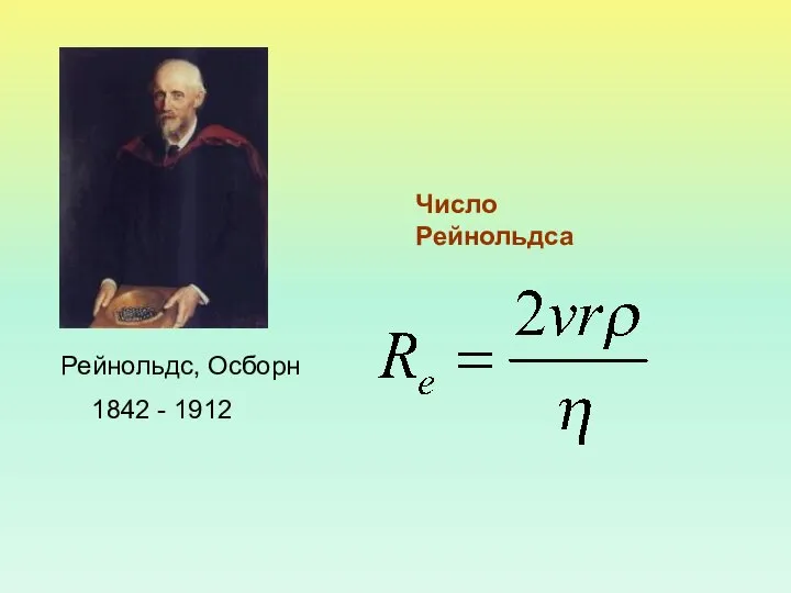 Число Рейнольдса 1842 - 1912 Рейнольдс, Осборн