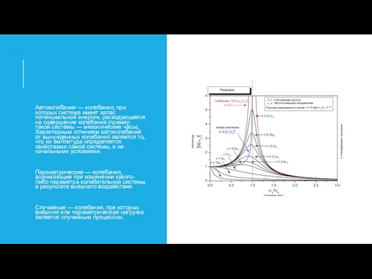 Автоколебания — колебания, при которых система имеет запас потенциальной энергии, расходующейся