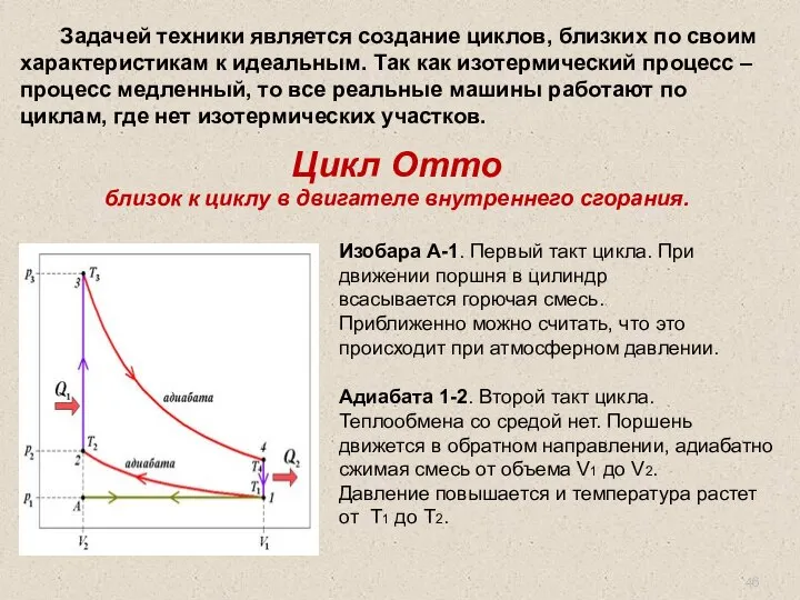 Задачей техники является создание циклов, близких по своим характеристикам к идеальным.