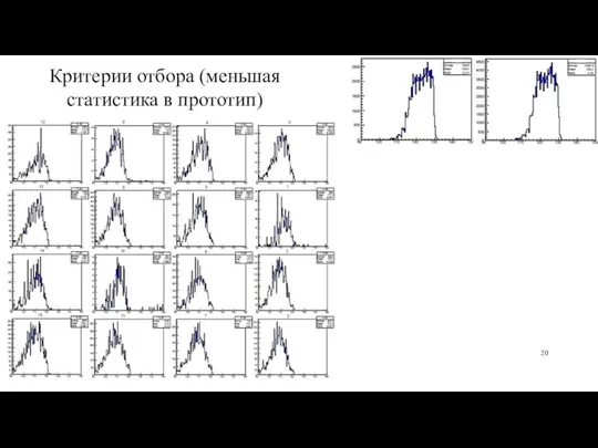 20 Критерии отбора (меньшая статистика в прототип)