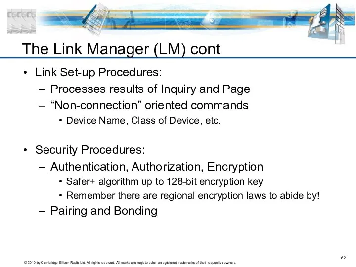 Link Set-up Procedures: Processes results of Inquiry and Page “Non-connection” oriented