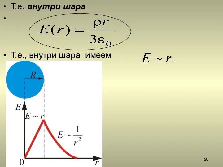 Т.е. внутри шара Т.е., внутри шара имеем