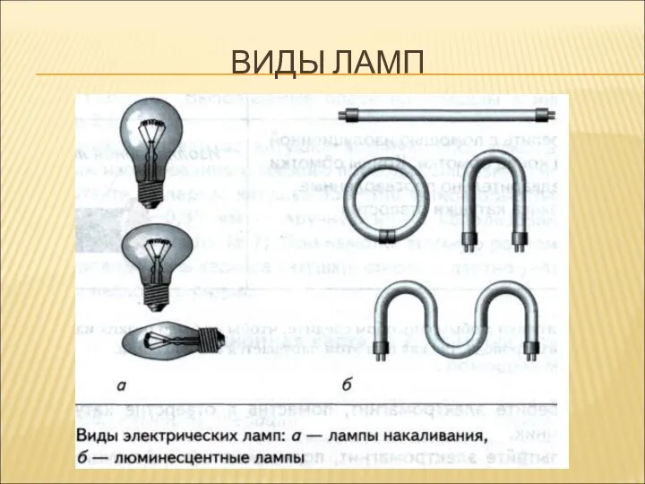 ВИДЫ ЛАМП