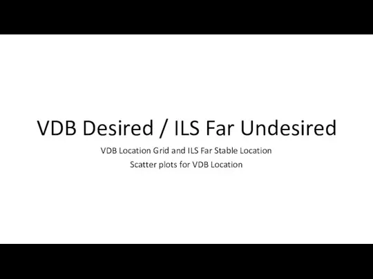 VDB Desired / ILS Far Undesired VDB Location Grid and ILS