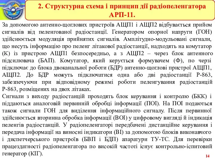 За допомогою антенно-щоглових пристроїв АЩП1 і АЩП2 відбувається прийом сигналів від