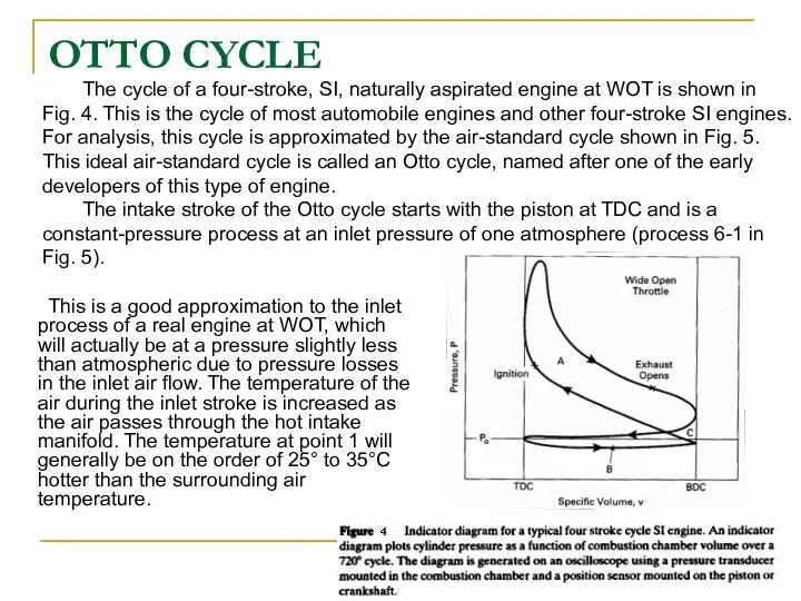 OTTO CYCLE This is a good approximation to the inlet process