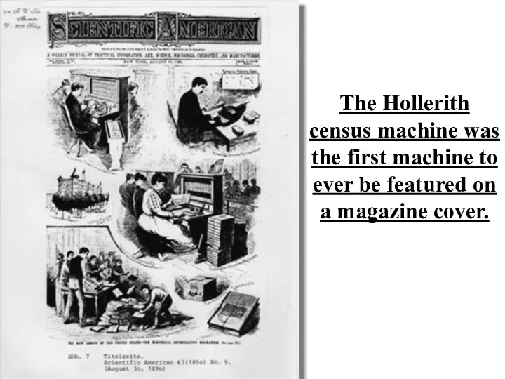 The Hollerith census machine was the first machine to ever be featured on a magazine cover.