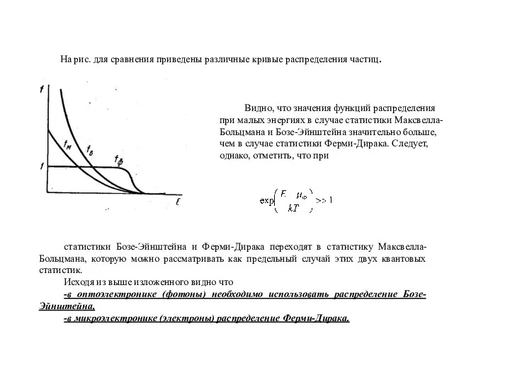 На рис. для сравнения приведены различные кривые распределения частиц. Видно, что