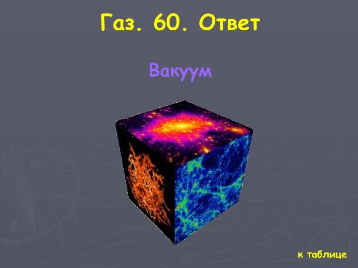 к таблице Газ. 60. Ответ Вакуум