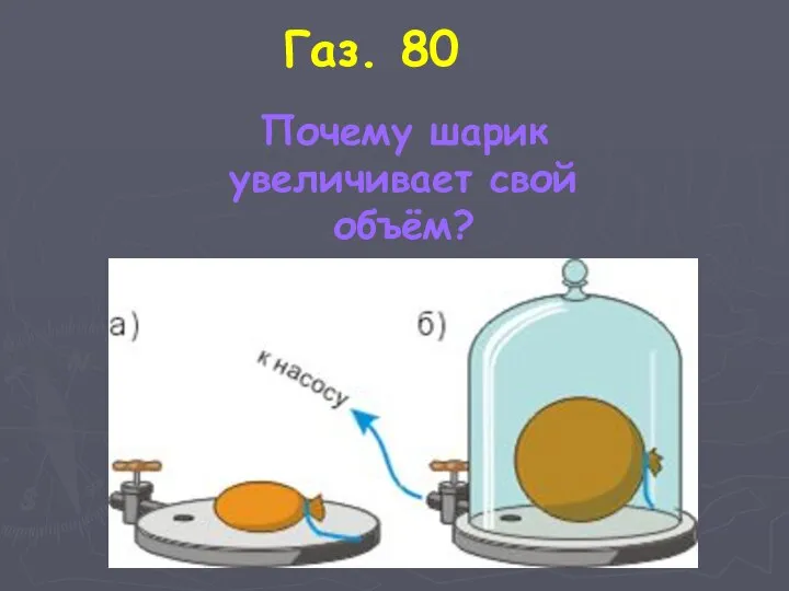 Газ. 80 Почему шарик увеличивает свой объём?