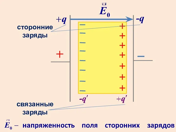 сторонние заряды связанные заряды