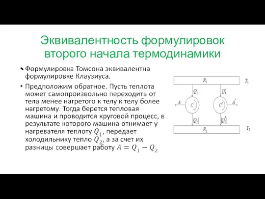 Эквивалентность формулировок второго начала термодинамики