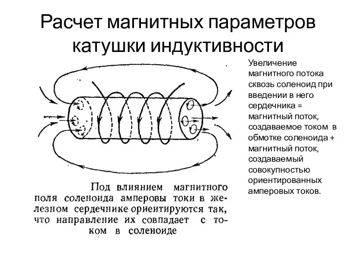 Расчет магнитных параметров катушки индуктивности Увеличение магнитного потока сквозь соленоид при