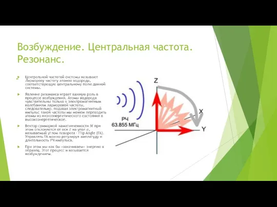 Возбуждение. Центральная частота. Резонанс.