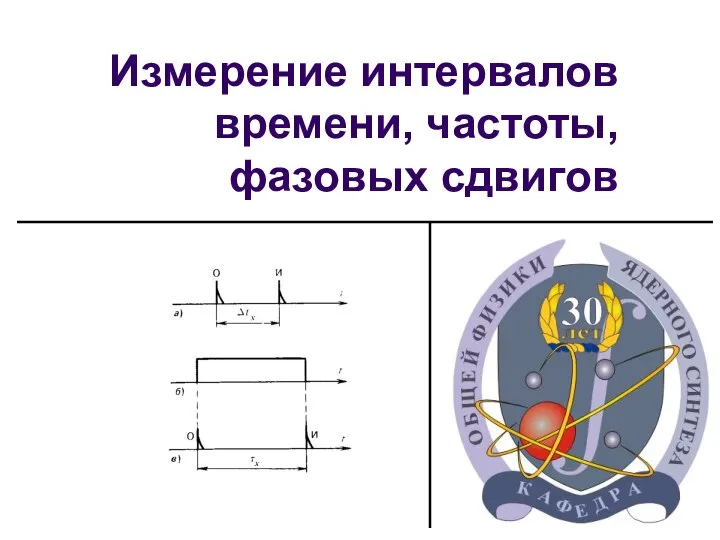 Измерение интервалов времени, частоты, фазовых сдвигов