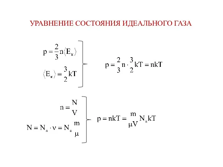 УРАВНЕНИЕ СОСТОЯНИЯ ИДЕАЛЬНОГО ГАЗА