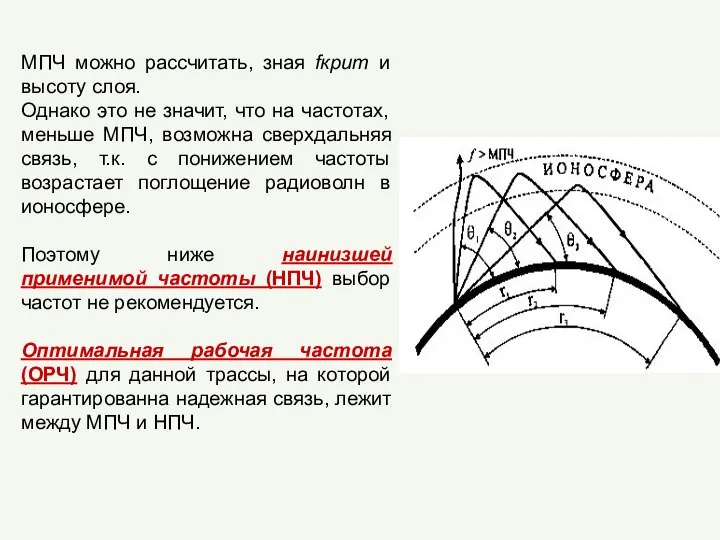 МПЧ можно рассчитать, зная fкрит и высоту слоя. Однако это не