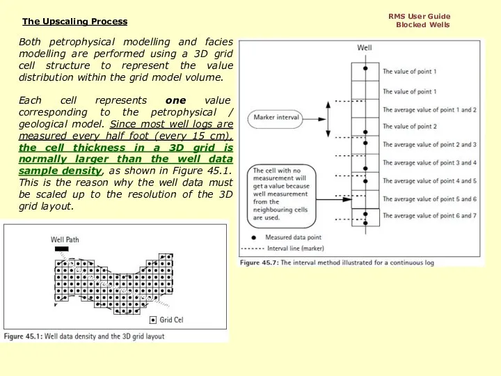 RMS User Guide Blocked Wells Both petrophysical modelling and facies modelling