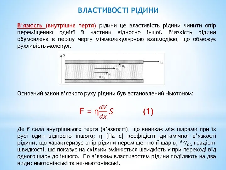 ВЛАСТИВОСТІ РІДИНИ