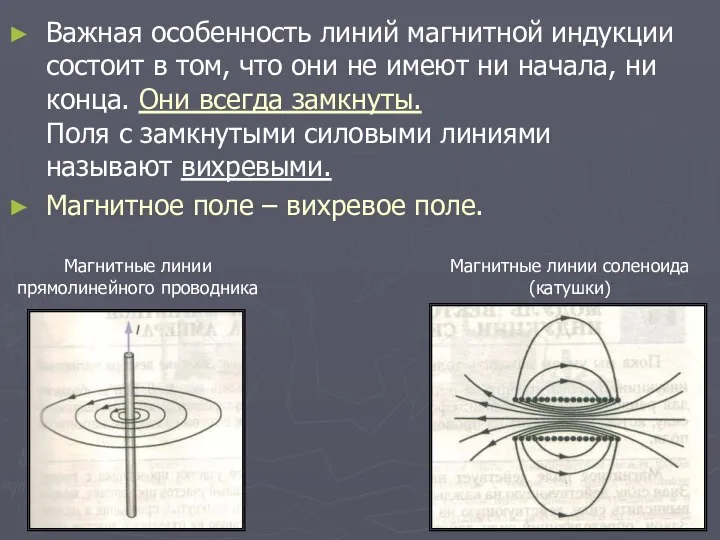 Важная особенность линий магнитной индукции состоит в том, что они не