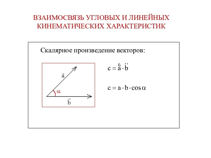 ВЗАИМОСВЯЗЬ УГЛОВЫХ И ЛИНЕЙНЫХ КИНЕМАТИЧЕСКИХ ХАРАКТЕРИСТИК