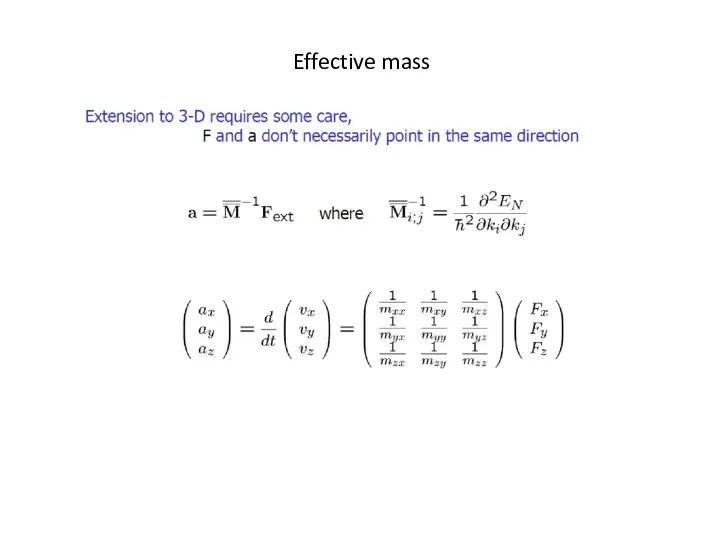 Effective mass