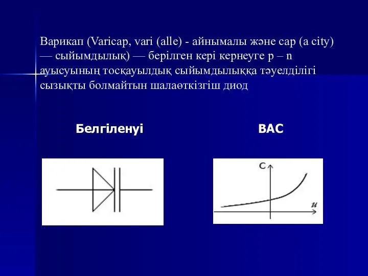 Варикап (Varicap, vari (alle) - айнымалы және cap (a city) —