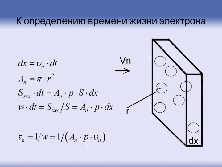 К определению времени жизни электрона