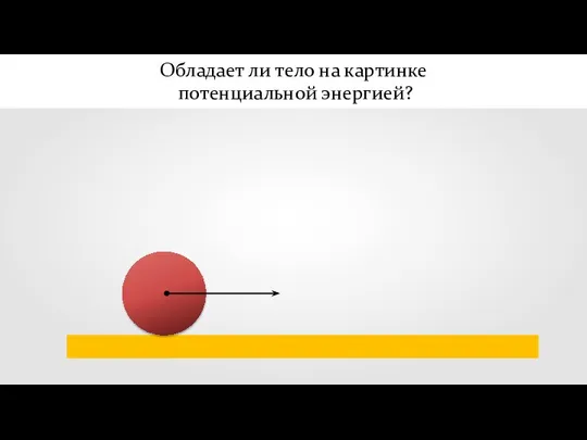 Обладает ли тело на картинке потенциальной энергией?