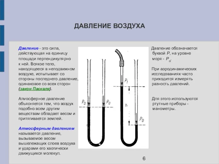 ДАВЛЕНИЕ ВОЗДУХА Давление - это сила, Давление обозначается действующая на единицу