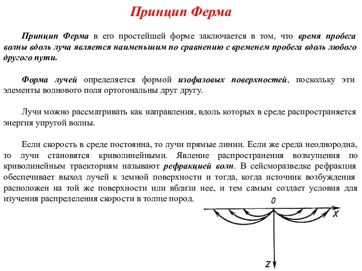 Принцип Ферма Принцип Ферма в его простейшей форме заключается в том,