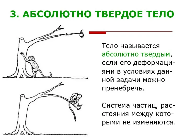 3. АБСОЛЮТНО ТВЕРДОЕ ТЕЛО Тело называется абсолютно твердым, если его деформаци-