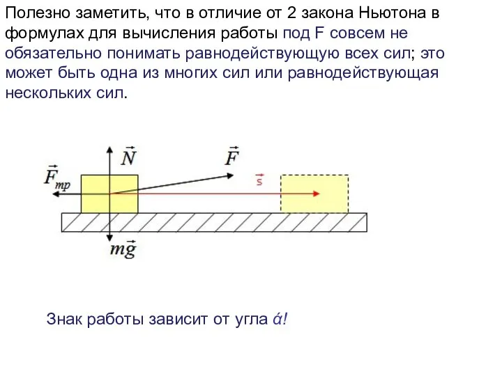 Полезно заметить, что в отличие от 2 закона Ньютона в формулах