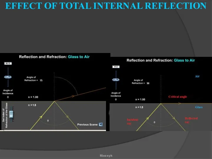 Rieznyk EFFECT OF TOTAL INTERNAL REFLECTION