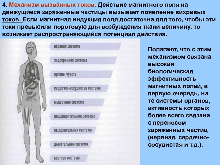 4. Механизм вызванных токов. Действие магнитного поля на движущиеся заряженные частицы