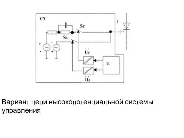 Вариант цепи высокопотенциальной системы управления