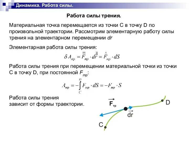 Динамика. Работа силы.