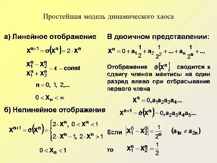 Простейшая модель динамического хаоса