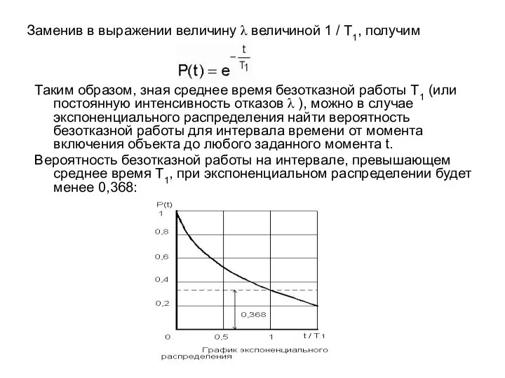 Заменив в выражении величину λ величиной 1 / Т1, получим Таким