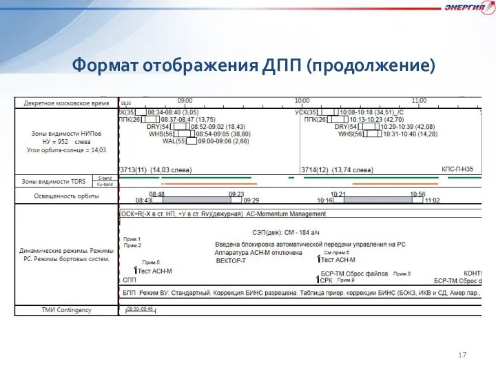 Формат отображения ДПП (продолжение)