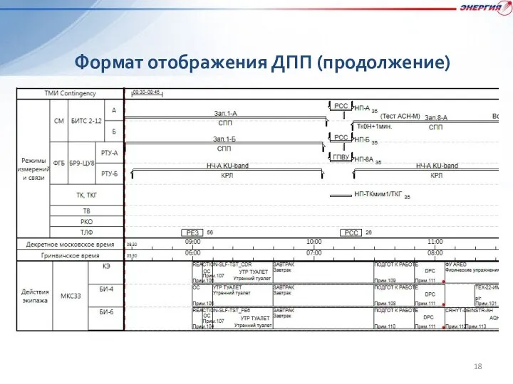 Формат отображения ДПП (продолжение)