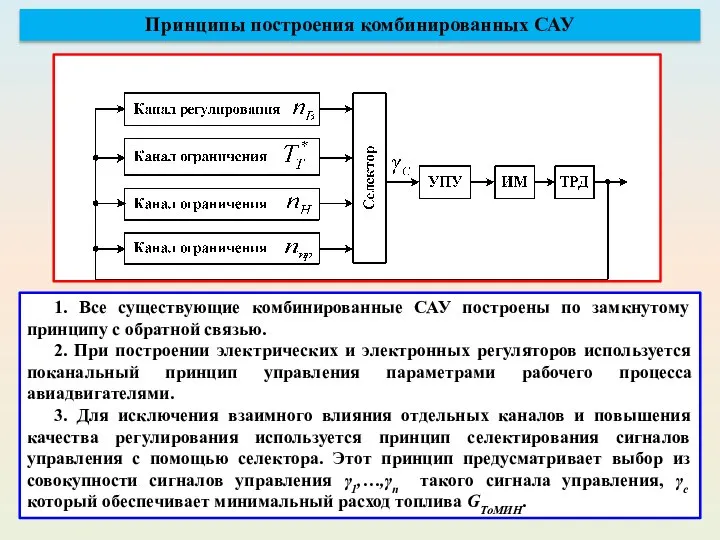 1. Все существующие комбинированные САУ построены по замкнутому принципу с обратной