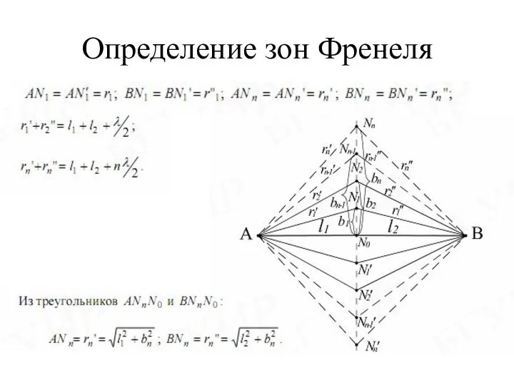 Определение зон Френеля