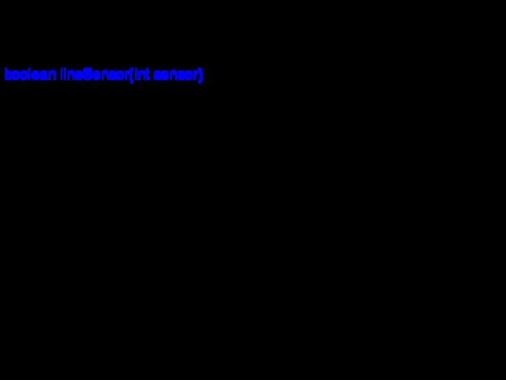 Пример работы релейного алгоритма boolean lineSensor(int sensor) // Для левого датчика