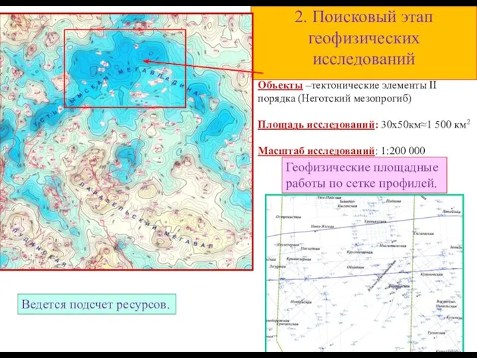 2. Поисковый этап геофизических исследований Объекты –тектонические элементы II порядка (Неготский